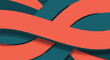 © Nantawat - Abstract Wavy Background with Intertwined Coral and Teal Ribbons A Modern Graphic Design