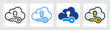 © Naba - Cloud Key Icon Collection Set Multiple Style