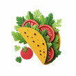 © MaiDanh studio - Paper Craft Taco with Tomato and Lettuce