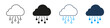 © gentle studio - Cloud Computing with Data Rainfall Line and Solid Icon Set. Digital Storage Network Technology Internet Server Transfer Symbol Collection. Isolated Vector Illustration
