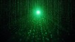 © buraratn - Futuristic Green Matrix Code Rain with Glowing Light, Abstract Digital Background, Technology Concept, Data Streaming, Cyber Environment, 3D Visualization
