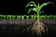 © Ilja - Maize crop showcasing lush green growth phase, displaying root network in fertile soil, crop future