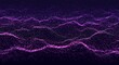 © Habib - Abstract Digital Waveform of Glowing Purple Particles.