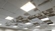 © kirania - Commercial drop ceiling displays significant water damage and illuminated light fixtures