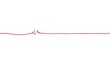 © Naimur - A single red thread frayed and broken against a stark white background symbolizes a broken connection