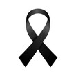 © uazzal - Black awareness ribbon symbol representing mourning, remembrance, melanoma awareness, and support for victims of violence and loss.