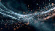 © john - Closeup, bokeh and line abstract for networking, big data and cybersecurity networking. Ai generated, cyber security and communication banner for web 3.0, digital transformation and hologram