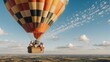 © KHOLIS - Hot Air Balloon Adventure - A Colorful Flight Over the Landscape.