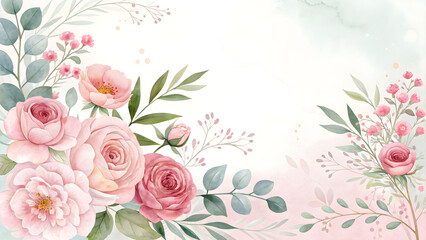  Watercolor floral arrangement