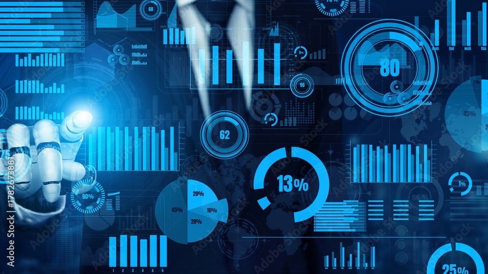Explore a modern digital interface showcasing business analytics. This ...