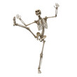 © Gustav - Human Skeleton in Yoga Pose Against Background Representing Health, Anatomy, and Flexibility