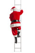 © Ljupco Smokovski - Back view of Santa Claus climbing a ladder