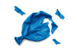 © Fly Frames - Blue popped balloon fragments on transparent background