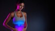 © Luba - Female Fitness Model Showing Gut Health Concept
