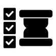 © Winaldi - Time Criteria Checklist Hourglass Icon from Time Management Collection (Solid Style)