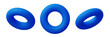 © Cangbacang - 3d Torus or Ring Blue color, Abstract realistic rendering of 3d geometry shape object element