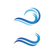 © Ghani - Water wave dynamic icon set logo template for nature brand product, element event
