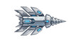 © irma - Futuristic spaceship illustration with detailed metallic design and energy core