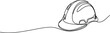 © Fuad - Minimalist Continuous Line Art of Hard Hat Construction Helmet
