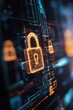 © LU - Lock, network, security, data security, digitalization, security lock, shield, hacker, protection, safeguarding, privacy, privacy, economy, businessbusiness, computer, technology, people, businessman,