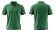© Tahamina - Green blank polo t shirt template from two sides isolated on transparent white background