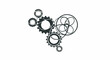 © Sidra - Interlocking gears and abstract shapes symbolize complex systems and intricate connections
