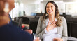 © FantiFlash/peopleimages.com - Business, praise and happy woman with paperwork for promotion, career success or thank you. Document, smile and worker with achievement, employee recognition and congratulations with office team