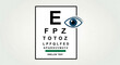 © Shami - Eye exam snellen chart vision test for eyesight and visual acuity ophthalmology and optometry healthcare checkup