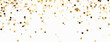 © Rozzie - Fundo elegante com brilhos dourados cintilantes e confetes caindo sobre um espaço branco, ideal para celebrações e festas.