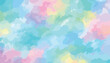 © Rozzie - Fundo abstrato em aquarela com manchas suaves em tons pastéis de azul, rosa e verde, ideal para design.