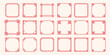 © kornkun - set of red Asian framesand borders, traditional chinese frame