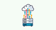 © StudioX - Cloud computing server data upload and information transfer concept.