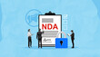 © ImageFlow - NDA confidentiality agreement concept with business people revie