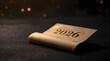 © Mdjaber803 - Document laying on table with date number 2026 in golden lettering