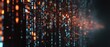© abdul kahfi - Abstract digital data stream with binary code numbers and dark background