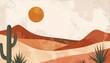 © esta - Minimalist Boho Desert Mural