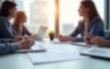 © zhao - Blurred Business Planning - Out-of-focus background of a business planning session or strategy meeting. High quality