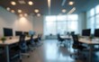 © zhao - Blurred office environment with a soft focus featuring bright lighting and bokeh effects for a professional feel. High quality