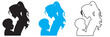 © KD Vector Studio - Mother with a baby vector icon. Mother's day icon. Mother holding her little baby. EPS 10