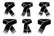© Bhabas - scarf icon set silhouette on white background