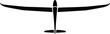 © Golshan Ara Monny - Illustrator glider airplane top view flying upward Silhouette vector