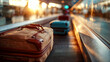 © ABF_MATEO - Suitcases on a conveyor belt glide towards their destinations, backlit by the soft glow of the airport lights. Travel is underway.