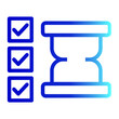 © Winaldi - Time Criteria Checklist Hourglass Icon from Time Management Collection (Outline Gradient Style)
