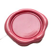 © Moiz - Pink blank wax seal isolated on white background