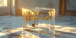© MochamadGandi - An ornate golden key suspended inside a luminous transparent cube, a powerful metaphor for unlocking secrets and finding the ultimate solution