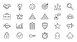 © Criscel - Set of outline icons related to management, administration, supervision, leadership, business, and governance. This linear icon collection features editable strokes, offering a versatile visual