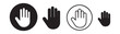 © designmaster1 - Hand icon set. hand vector icon, palm, click icon design