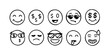 © ADOBE - Hand drawn doodle emoji faces with various expressions