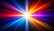 © Keyla - Abstract Multi-Colored Light Burst with Radiating Spectrum Rays on Dark Background