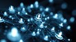 © OngCaLucK - Abstract digital network with glowing human icons connected by lines creating a web of relationships depicting social interaction and online connectivity